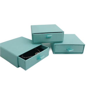 Luxury Green <b>Small</b> Custom logo Printing Packaging Storage Packing Necklace Ring Cardboard Jewelry <b>Drawer</b> Box - Product Image 5