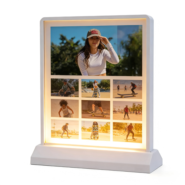 Rechargeable Double-Sided LED A4 Desktop Light Box Hanging Clear Visual Display Board with 1000 Lumens