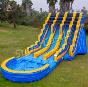 <span class=keywords><strong>Toboggan</strong></span> aquatique gonflable commercial à trois voies, équipement géant de parc aquatique, <span class=keywords><strong>toboggan</strong></span> aquatique extérieur <span class=keywords><strong>avec</strong></span> <span class=keywords><strong>piscine</strong></span> à jets d'eau pour les entreprises - Product Image 1