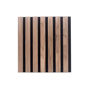 Polyester Fiber Board Grille Acoustic Material Mdf Wood Color Wall Panels