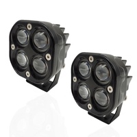 Cinq modes moto projecteurs avec DRL led phare 4X4 Mini feux de conduite véhicule pour voiture camion SUV travail lumière antibrouillard
