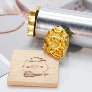 Custom <b>Leather</b> Embossing Wood Branding <b>Stamp</b> Brass Logo Plate Mold for Hot Foil Stamping - Product Image 3