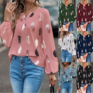 Camicetta Estiva da <span class=keywords><strong>Donna</strong></span> <span class=keywords><strong>in</strong></span> Poliestere Intrecciato con Perline e Graffiti, Maniche a Sbuffo Dolci, Dettagli Goffrati e Volant - Stile Europa America - Product Image 6
