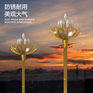 ไฟถนนจีนแบบเสาสูงยี่ห้อ Led Yu Lan ตัวโคมทำจากอลูมิเนียมอัลลอยด์ ประเภทที่ 3 สำหรับจัดแสงสว่างในสวนสาธารณะ จัตุรัส และถนนในเขตเทศบาล - Product Image 4