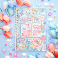 Carnet de collection d'autocollants personnalisables A5 de haute qualité avec papier de support, sans quantité minimale de commande, format A4 A5 personnalisé