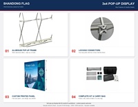Black Friday Pop-up-Messestand mit Spannstoff-Banner, Modulare Hintergrundpaneele für Messen, Ausstellungen und Einzelhandelsaktionen