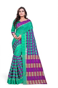 Nouveau choisi fête porter Art soie Saree avec chemisier pièce femmes indiennes portent Sari pas cher bas prix en gros Surat vêtements - Product Image 3