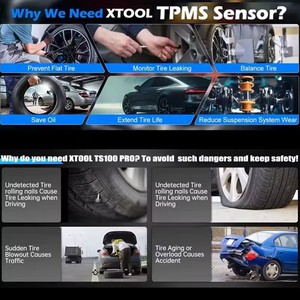 Système de surveillance de la pression des <span class=keywords><strong>pneus</strong></span> (TPMS) universel programmable Xtool TS100 PRO 433 315Mhz compatible avec TP150 IP819 - Product Image 4