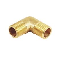 Raccords de plomberie solaire en gros, coude en cuivre forgé de 1 pouce, surface lisse, angle droit, connecteurs à double filetage extérieur