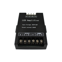 Amplificateur LED RVB haute vitesse 30A 12V 24V 360W Répéteur de signal d'alimentation avec 4 canaux de sortie 30A 12V 24V Lampes LED