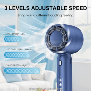 Ventilateur rechargeable Micro USB portable avec support à trois vitesses pour voyage en voiture et camping - Product Image 3