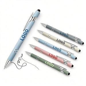 Wholesale Best Bulk Metal Cheap Rubber Coated Ballpoint <b>Pen</b> With OEM Custom Print Logo for Stationery Office Business Promo <b>Gift</b> - Product Image 1