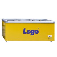 Congélateur îlot sans portes (ouvert) en acier inoxydable 201 pour bar