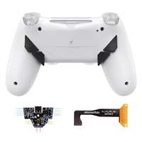 EXtremeRate Kit de remapping avec boutons arrière blancs de type Dawn Type-C pour manette PS4 Slim Pro JDM-040/050/055