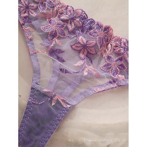 Sexy Lingerie Fantasia Lace Eroticy Set Mulher 2 Peças Transparente Roupa Interior das Mulheres Bordados Erótico Bonito Sutiã e Calcinha Conjuntos - Product Image 4