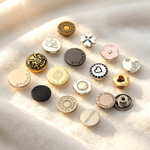 Boutons en alliage de zinc plaqué sur mesure, faible MOQ, prix d'usine, boutons personnalisés avec logo en or antique pour costume, manteau, vêtement de mode - Product Image 4