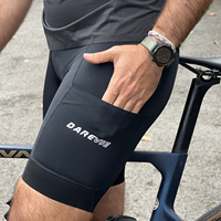 Darevie OEM Vente en gros de shorts de vélo personnalisés pour hommes avec poches, shorts de cyclisme rembourrés en gel pour équipe professionnelle