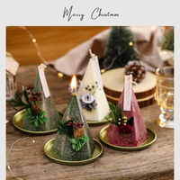 LUFU Sojawachs 3D Weihnachtsbaum-Flockenform Hochduftende Kerze für Halloween, Diwali, Hochzeiten & Neujahrsfeiern