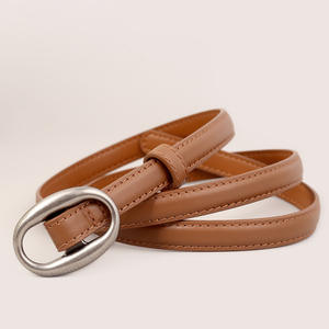 Sabuk kulit asli wanita, sabuk tipis sederhana dan serbaguna di musim panas dengan celana dekoratif halus dan tali rok - Product Image 6