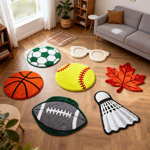 Basketballförmige Design-Fußmatte mit Antirutsch-Funktion, Wasserabsorbierend und Weich getuftet für Kinderzimmer und Spielzimmer - Product Image 2