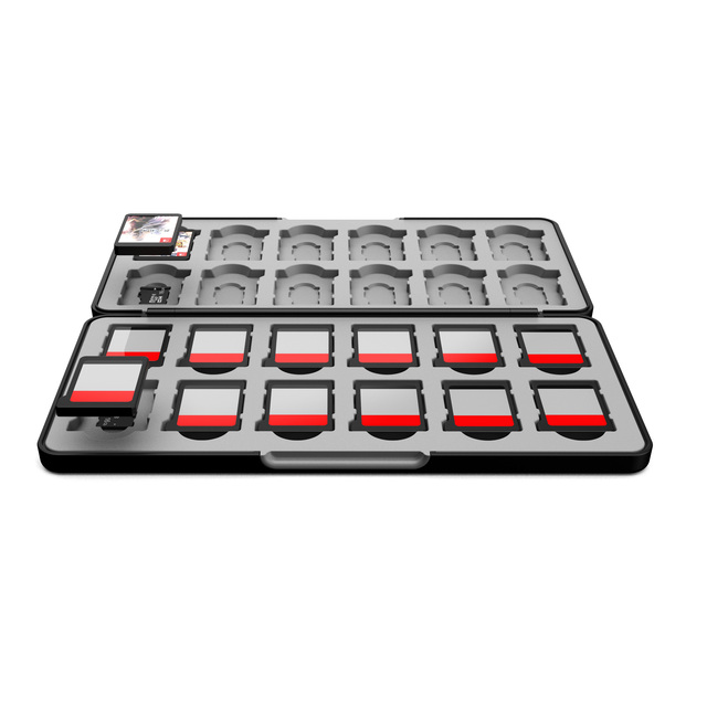 Switch Card Storage Box 24-Game Capacity ABS Case for Nintendo Cartridges