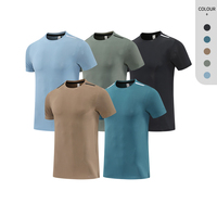 T-shirt de sport pour homme à col rond, séchage rapide, pour l'entraînement et les activités de plein air