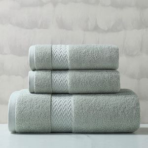 Ensemble de serviettes de bain grandes et très absorbantes en tissu éponge tissé avec logo, 100 % coton, pour usage hôtelier, best-seller, nouveauté - Product Image 3