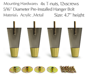 WEKIS haute qualité <span class=keywords><strong>or</strong></span> clair acrylique Table basse chaise canapé jambes <span class=keywords><strong>pied</strong></span> pour Table à manger meubles pieds - Product Image 2