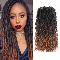 Perruques africaines transfrontalières style gypsy, synthétiques au crochet, en fibre haute température, longues dreadlocks bouclées