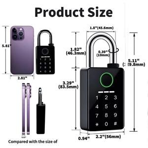 Safetytuya Thông Minh Mật Khẩu Kết Hợp Mã Số Key Sinh Trắc Học Vân Tay Ổ Khóa Với Tuya Ứng Dụng - Product Image 3