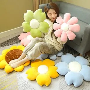 40CM 귀여운 슈퍼 소프트 해바라기 플러시 베개 다채로운 부드러운 인형 아이 바닥 매트 홈 장식 꽃 쿠션