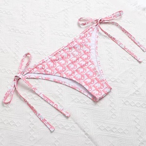 Özel yeni tasarımcı marka mektup mayolar tasarımcı Bikini iki parçalı tasarımcı mayo Beachwear seksi <span class=keywords><strong>2</strong></span> parça - Product Image 4