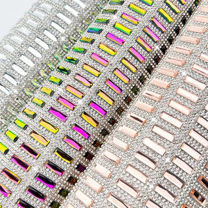 24x40 см блестящий кристалл горячее исправление клей сетка Стразы 5*15 стекло самоклеящийся красочный камень для мотива алмазные стразы лист - Product Image 1