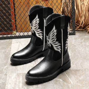 Bottes Chelsea Western mi-hautes brodées pour hommes – Vente en gros - Product Image 5