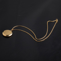 Nouveau Style Vintage délicat 3 couleurs en acier inoxydable collier rond en acier inoxydable cachette secrète médaillon de Photo collier boîte de Photos
