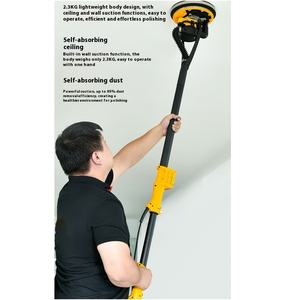 Neue selbst ansaugende bürstenlose Wand polier maschine in Industrie qualität Long Rod Double Lamp Belt Sandpapier Kitt Schleif schleifer - Product Image 2