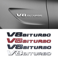 Emblème 3D ABS auto-adhésif à usage unique V8 V12 BITURBO pour ailes de voiture, accessoires C E S GLE, autocollant de modification de voiture, coffre arrière