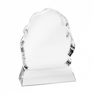 Trofeo in Vetro Bianco Design Iceberg, Elegante Decorazione in Cristallo - Product Image 2