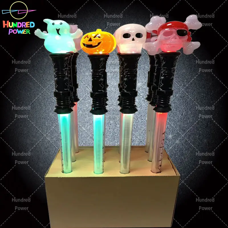 Vendas diretas da fábrica LED Glow Sword Stick Halloween Christmas Gift Kids Favor Brinquedos Piscando Led Wand Light Up Spinning luz brinquedo