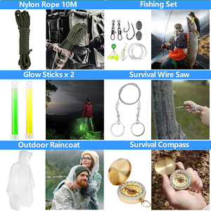 Kit di Sopravvivenza per Viaggi e Attività all'Aperto da 260 Pezzi e Kit di Sopravvivenza con Pala Pieghevole Multifunzione per Emergenze e <span class=keywords><strong>Campeggio</strong></span> - Product Image 6