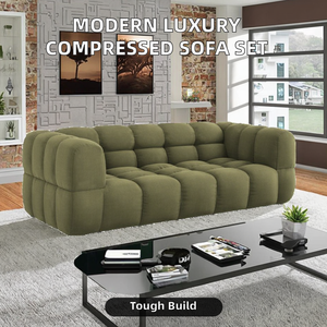 Bộ ghế sofa Chesterfield hiện đại cao cấp, chất lượng cao, đóng gói nén, dành cho phòng khách, xuất xưởng trực tiếp. - Product Image 1