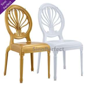 Hot Sale Wedding pp <b>Plastic</b> Princess <b>Chair</b> White Color Flower Back Design <b>Plastic</b> <b>Chair</b> for Hotel Banquet Events Party Using - Product Image 2