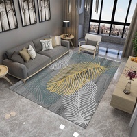 Tapis de salon et chambre à coucher personnalisé en gros, imprimé, design minimaliste, en fibre de polyester, à poils ras, lavable en machine, pour le dropshipping