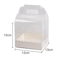 Boîte d'emballage pour mini-gâteaux portable, boîte pliable en plastique transparent, emballage en plastique pour boulangerie