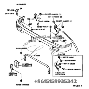Barra Subconjunto Central de Parachoques Delantero 52066-89104 para Hilux RN60 YN81 1990-1997, Tubo de Barra Antivuelco para Protección de Parachoques Delantero de Hilux 1992 - Product Image 2