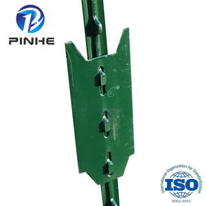 أعمدة سياج معدنية خضراء بطول 6 أقدام، 6 قطع، ارتفاع 7 أقدام وطول 10 أقدام، سهلة التركيب، أعمدة على شكل حرف T لتسييج المزارع، تصنيع حسب الطلب وبيع بالجملة - Product Image 2