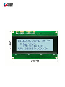 LCD2004A โมดูลจอแสดงผล LCD แบบตัวอักษร AIP31066 คอนโทรลเลอร์พอร์ตขนานสีน้ำเงินสีเหลือง-สีเขียว 5V มีในสต็อก - Product Image 2