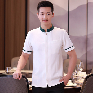 Uniforme de recepción de hotel de poliéster de comida rápida de restaurante de camarero al por mayor con logotipo bordado personalizado uniforme de camarero - Product Image 2