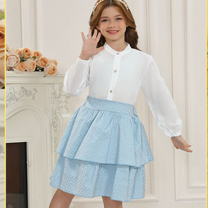 الربيع/الخريف مجموعة تنورة جديدة للبنات صغيرة عطر نمط نصف تنورة مع زخرفة القوس ملابس الأطفال-صغيرة - Product Image 4