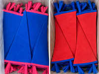 Drapeaux triangulaires en feutre vierges en gros, couleurs personnalisées, avec ourlet cousu, pour l'impression DIY, les loisirs créatifs et les événements scolaires